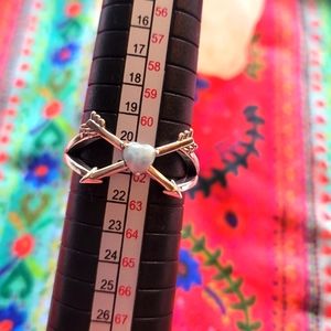 Larimar Heart and Arrow Sterling Silver Size 10